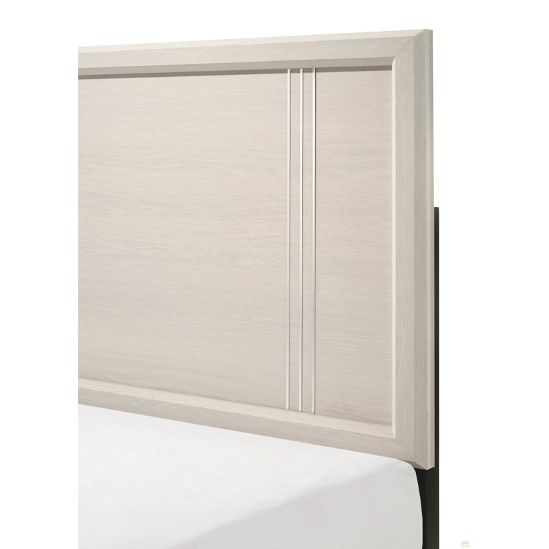 Mobilier de chambre à coucher grand lit en bois 1pc, Grand lit, Beige