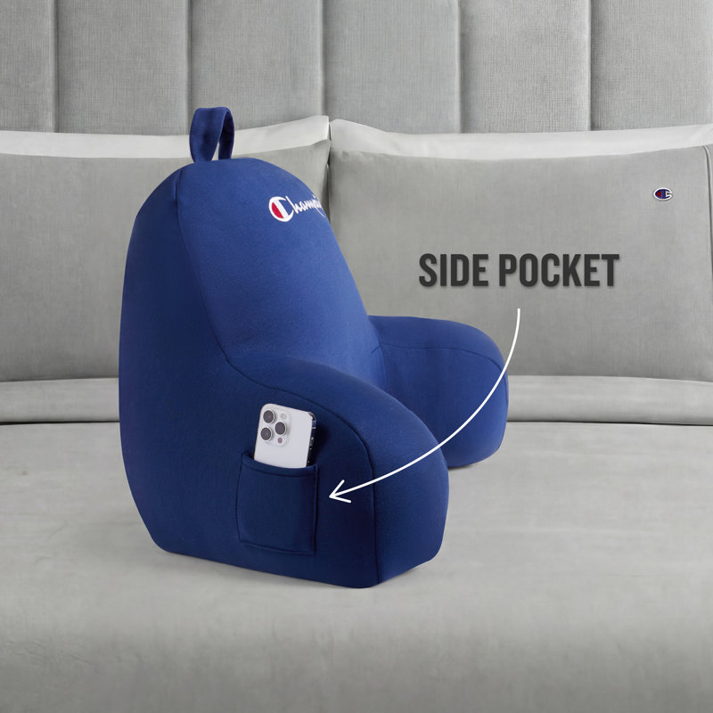 Champion Jersey Backrest Pillows, Navy Blue, 34" x 18" x 18"