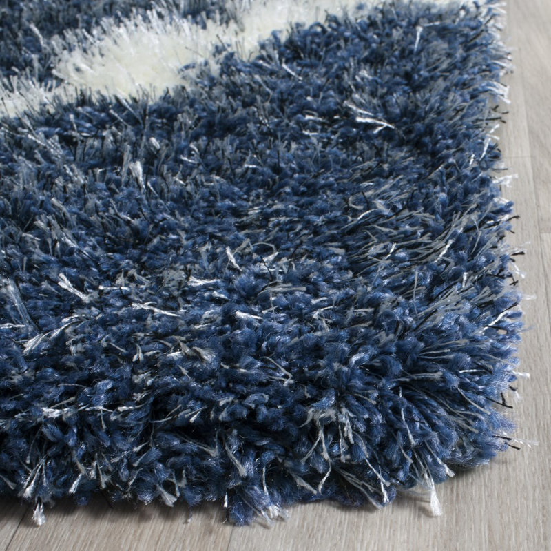 Bertl Shag Performance Geometric Rug, Rectangle 3' x 5'