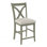 Hues Upholstered Stool with Solid Wood Frame