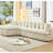 Beige L-shape Sectional With Elegant Back Design