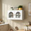 Armoire murale à porte en verre, armoire murale flottante avec tablettes réglables, rangement polyvalent pour la cuisine, la salle de bain et le salon