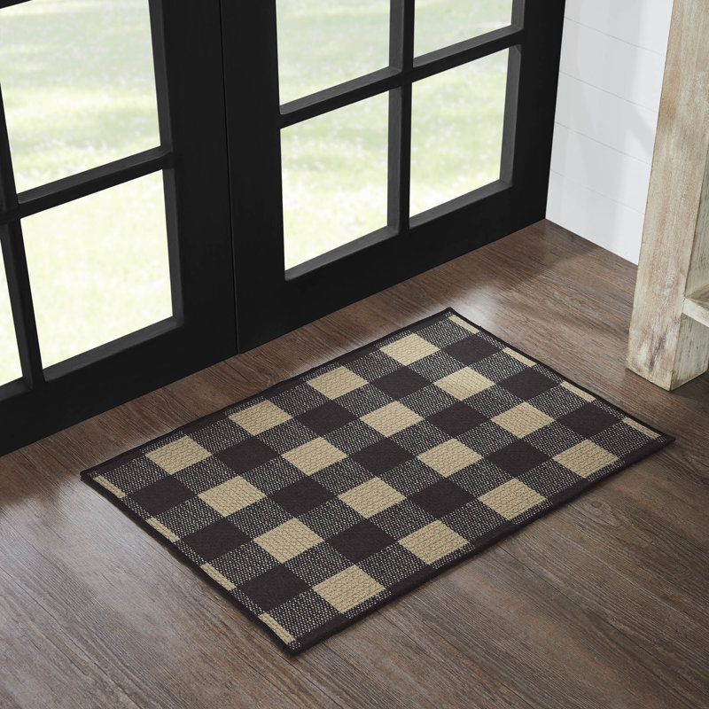 Berenguela Washable Gingham Indoor / Outdoor Rug, Rectangle 1'8" x 2'6"