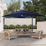 Soheir 157.48'' x 118.11'' Rectangular Lighted Cantilever Umbrella