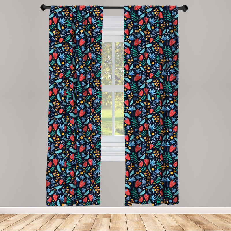 Rideaux de jardin 4 panneaux Ambesonne, L 56 po x L 84 po