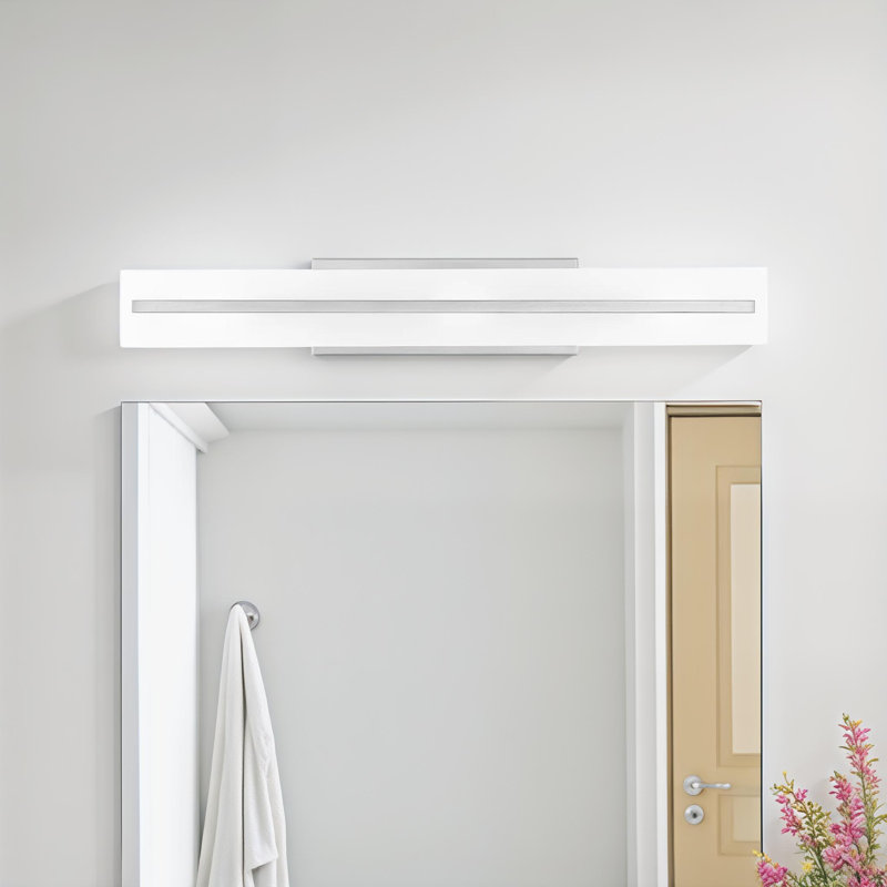Éclairage pour meuble-lavabo à intensité variable à 2 lumières, Nickel brossé, 2, 7"H x 24"W x 4.88"D