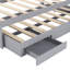 Lit plateforme simple TG avec rangement, tête de lit à DEL, espaces de rangement gris-1319909073