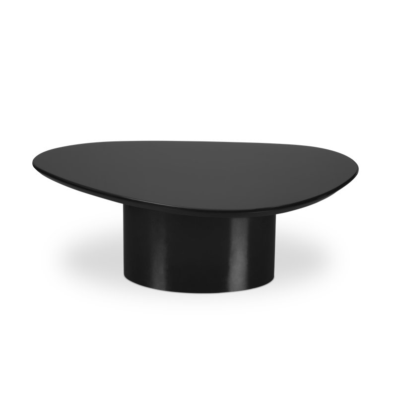 Eden Solid Wood Coffee Table, Black Lacquer