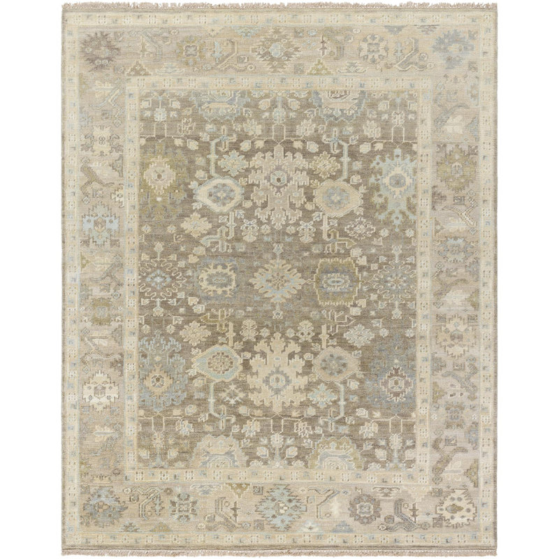 Antalya Handmade Wool Abstract Area Rug, Rectangle 10' x 14'