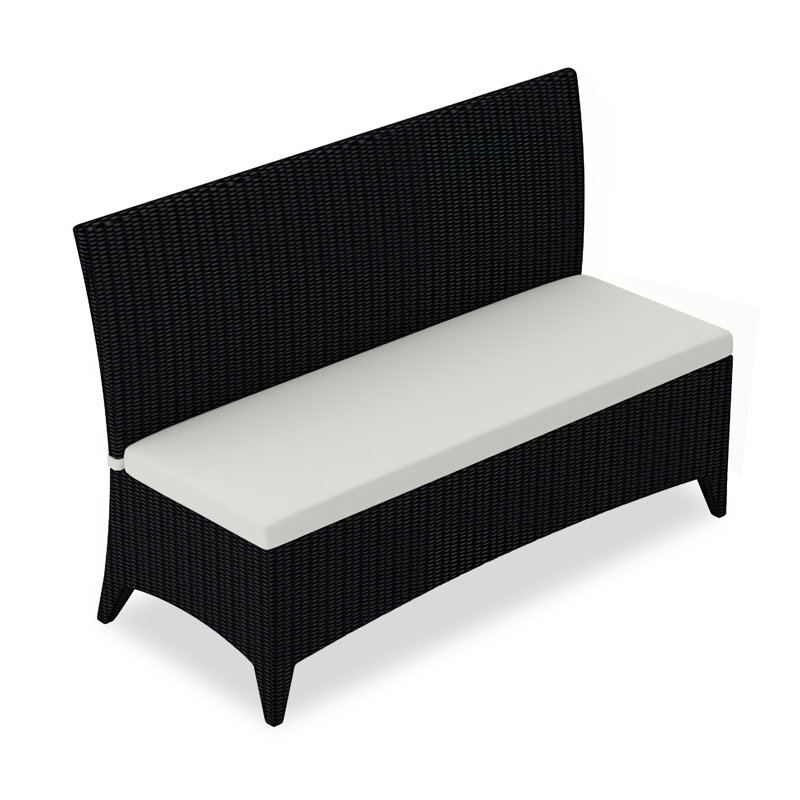 Banc de jardin en osier Laramie, Toile Sunbrella® naturel