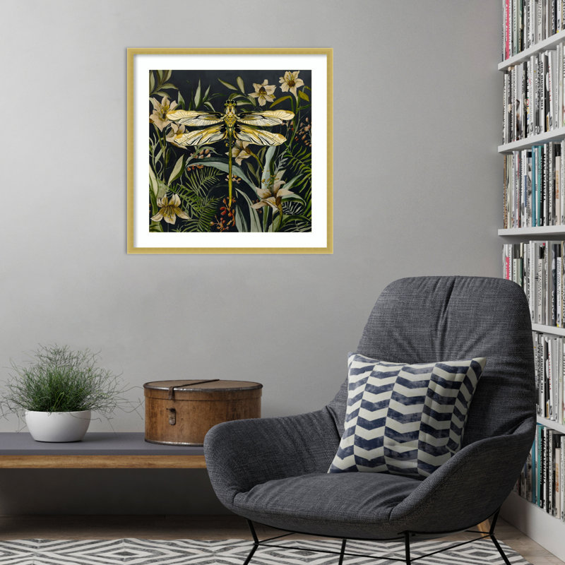 «Whispers of the Dragonfly» par Jacob q, impression sur bois encadrée, H 25 po x l 25 po