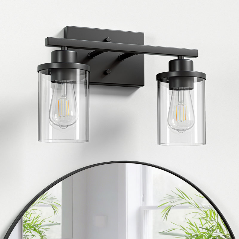 Lumière de meuble-lavabo à intensité variable, Noir mat, 2