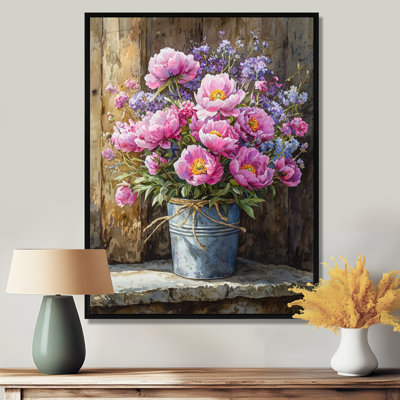 Art mural Abell Barnyard Wildflowerand Poppies