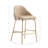 Gracie Modern Vegan Leather Upholstered Steel Counter Stool in Tan and Gold-658843868-658843871
