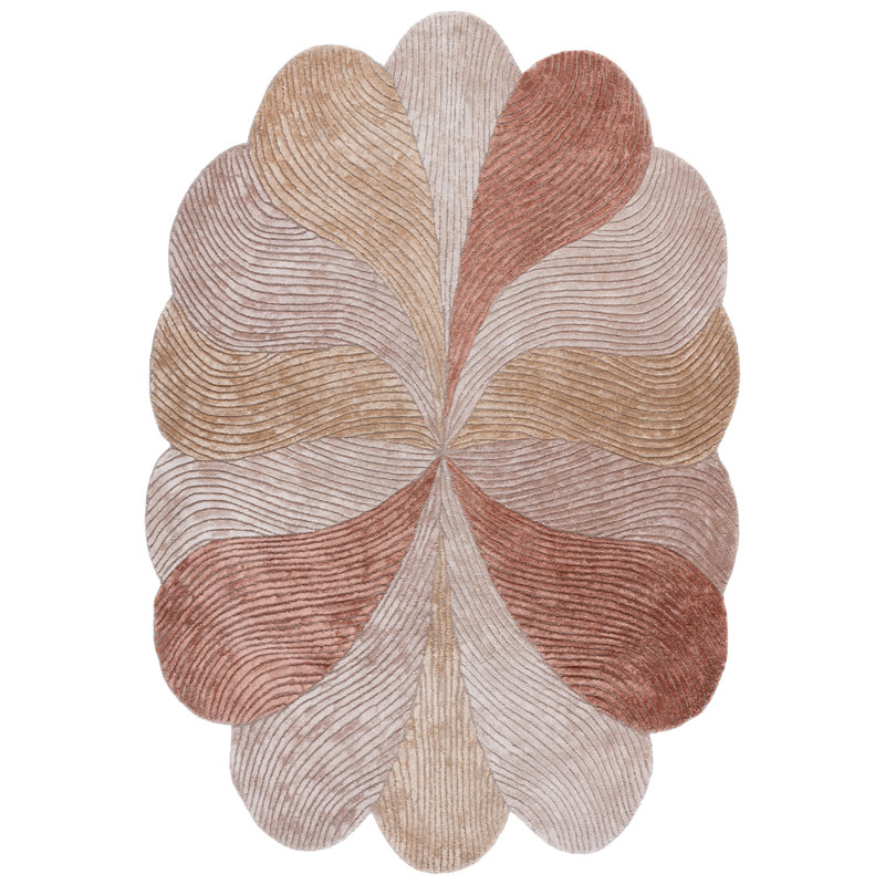 Tapis d'intérieur abstrait en laine, coton et laine touffetée à la main Fifth Avenue, Oval 6 pi x 9 pi