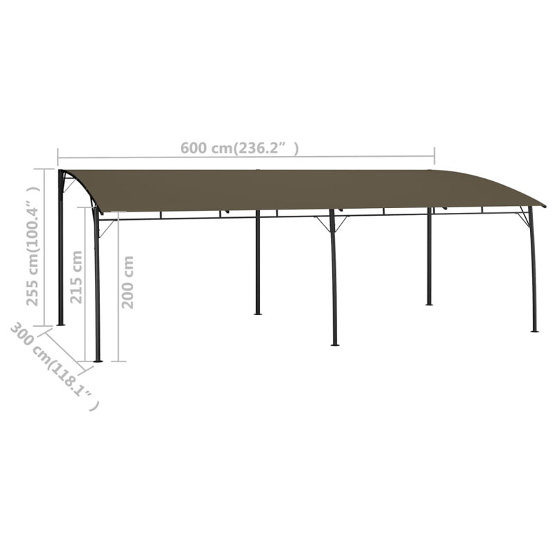 Carnagall 6m x 3m Steel Patio Gazebo