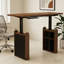 Modern Simple Brown Rubber Wood Electric Height-Adjustable Desk-158027615