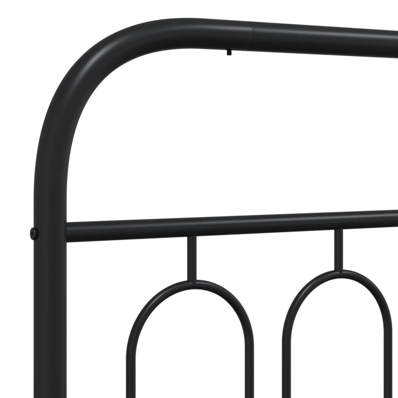 Vidaxl Metal Headboard, Black, 100cm H x 112cm W x 3cm D