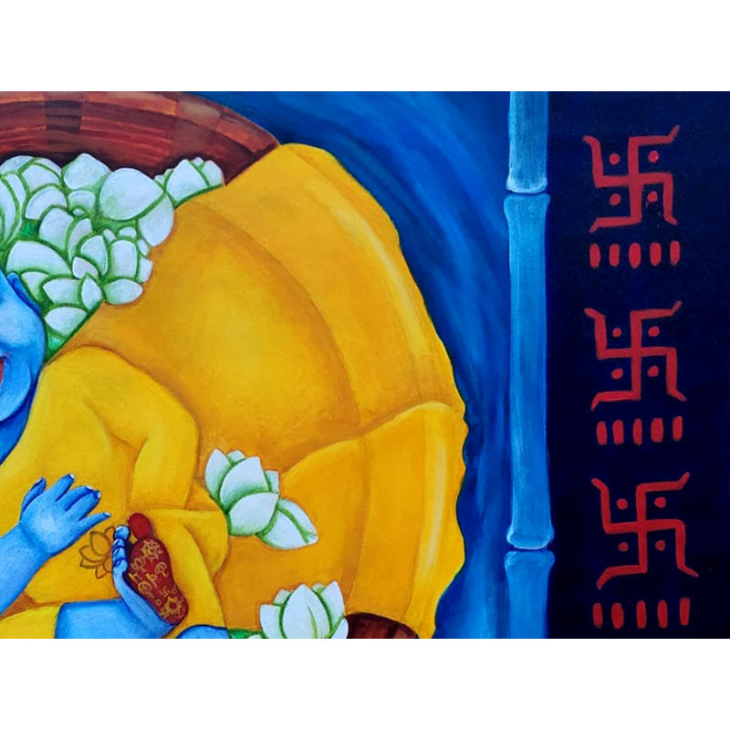 Bal Gopal | Peinture acrylique sur toile | Sourav Sinha