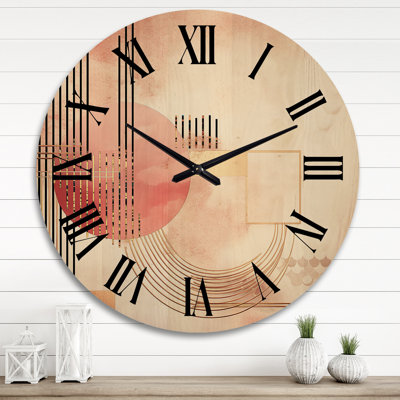 Horloge murale surdimensionnée en forme de lune de sang rouge III