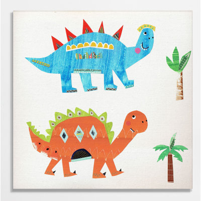 Jazon «Dino Duo», peinture sur toile tendue