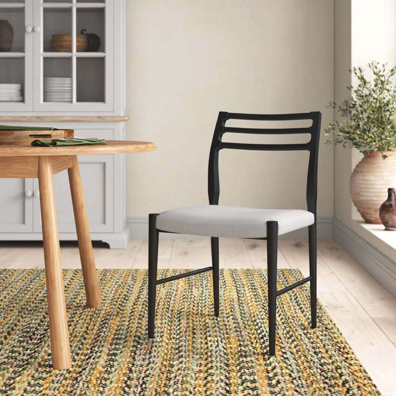Charon Linen Ladder Back Side Chair