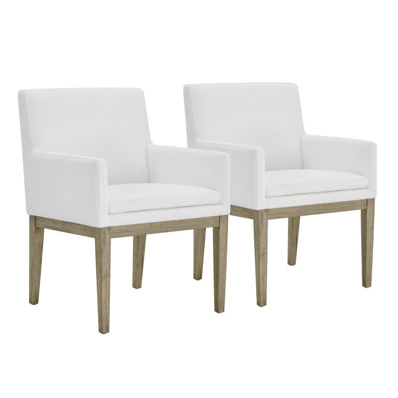 Bethea Dining Chair With Arms, Prestige Pearl