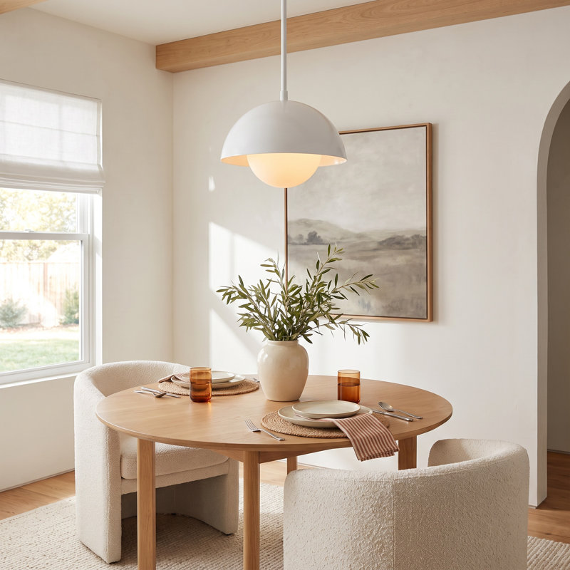 Montana 1 - Light Dome Pendant, White