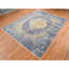 Tapis gris en laine / soie noué à la main 9 pi x 11 pi 10 po C996B1B25DBD44078DA8D98E9EA9E5DB