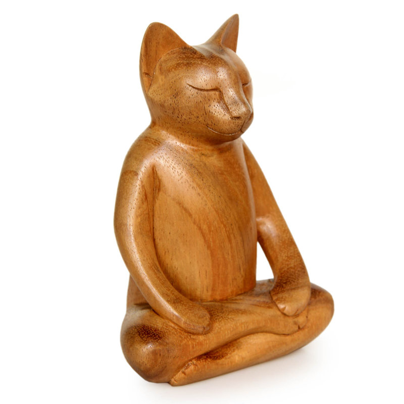 Figurine à découper yoga pour chat lotus position Filicia