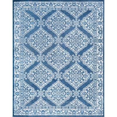 Tapis bleu Linnea