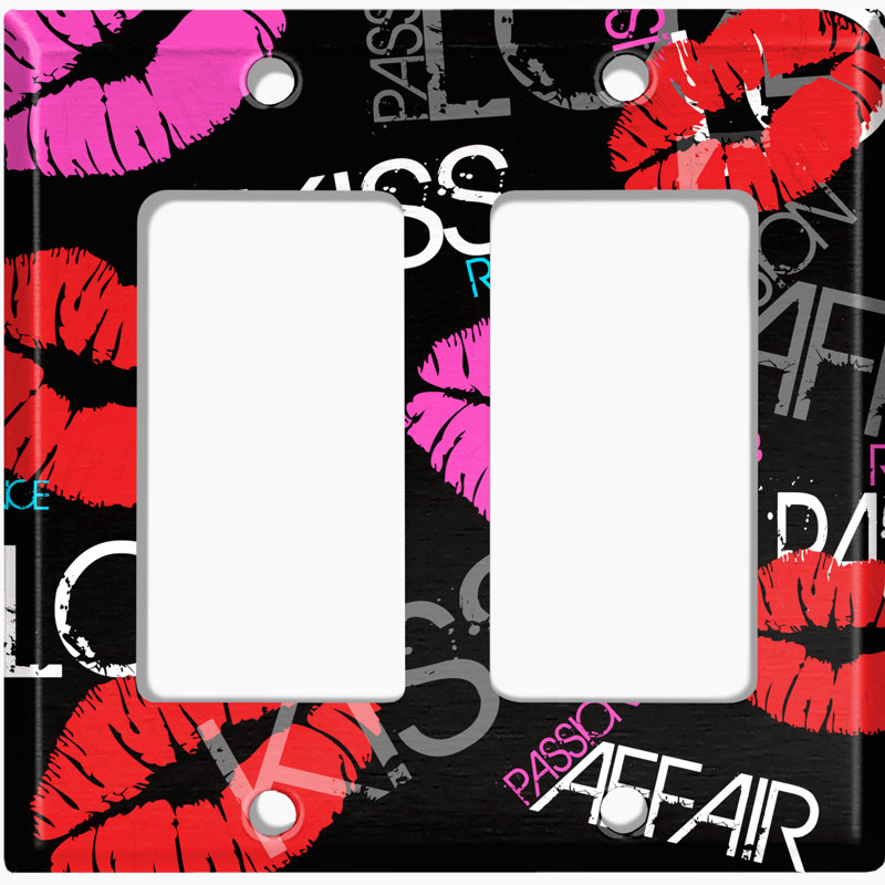 2 - Gang Rocker Standard Wall Plate, Black