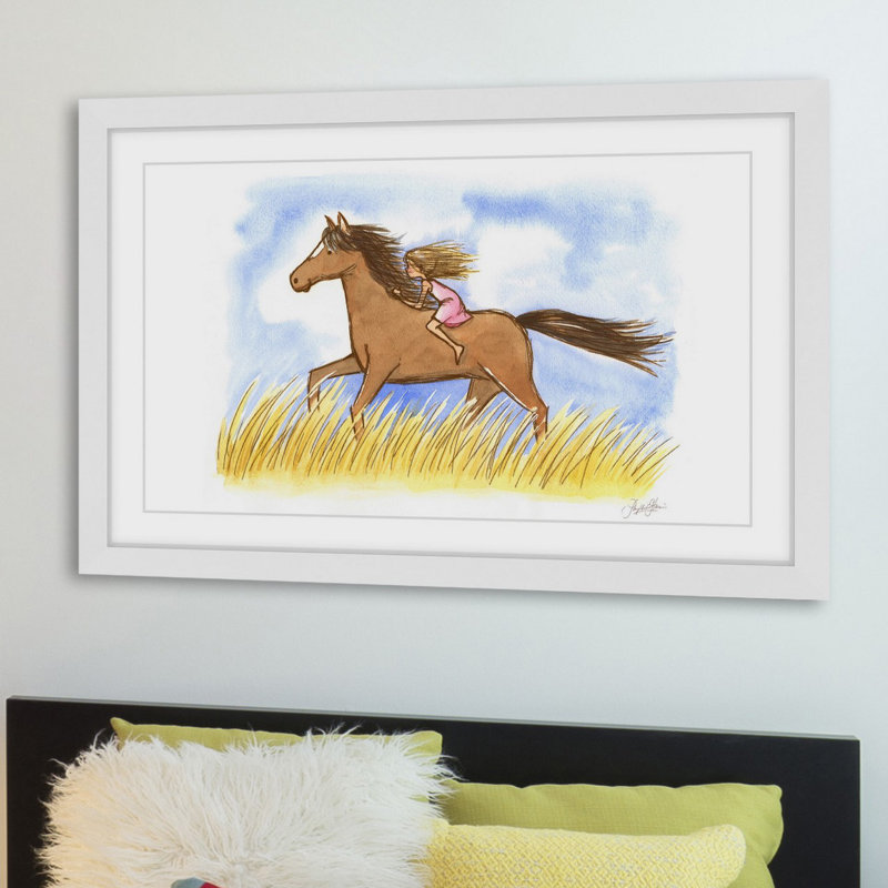 «Free As The Wind» par Phyllis Harris, reproduction encadrée, H 12 po x l 18 po x P 1,5 po