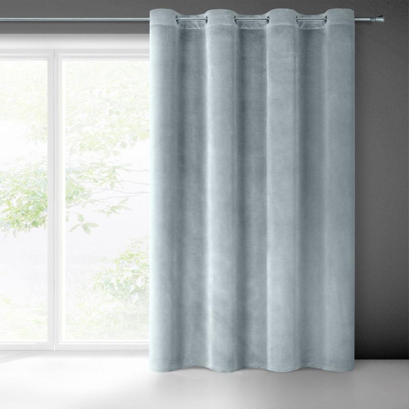 Samantha Blackout Single Curtain, Grey