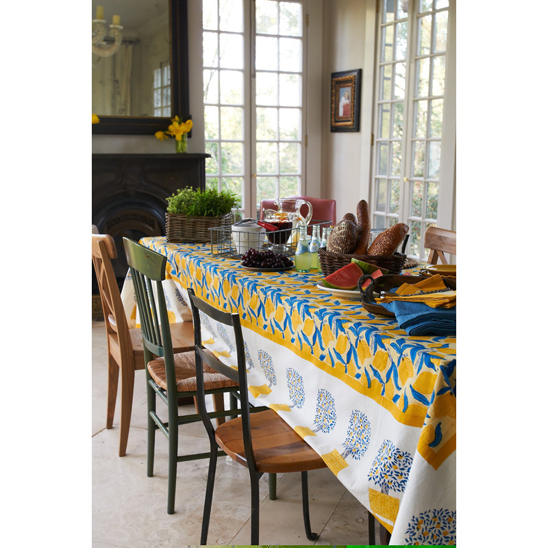 Lemon Tree Tablecloth, 71" W x 106" L