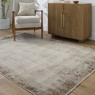 In Door Abstract Modern Marble Brown Cream Area Rug