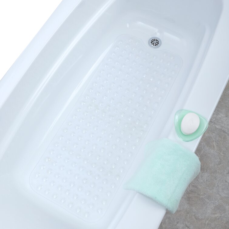 Extra Long Non-Slip Bathtub Mat with Suction Cups