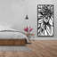 «Dahlia Flower Outline Style», toile encadrée monochrome