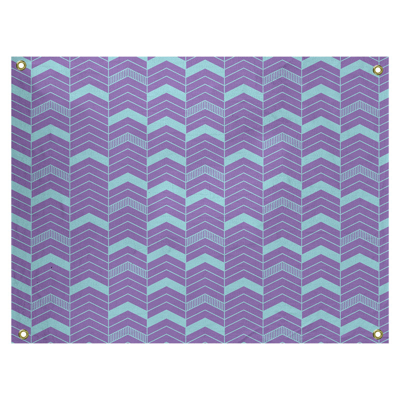 Tapisserie Stephenie, H 59 po x l 80 po, Mauve / bleu sarcelle