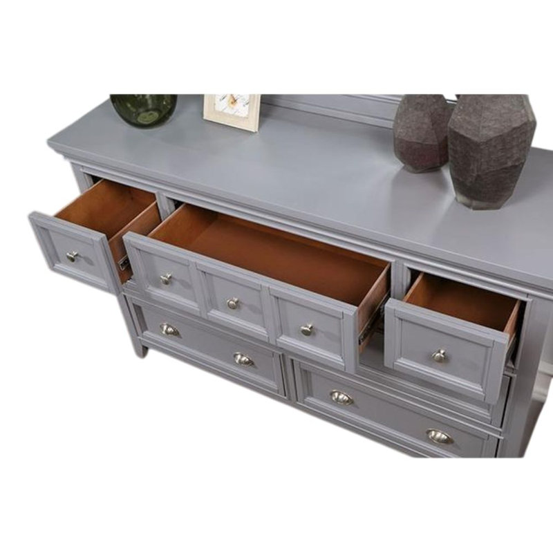 Pheby Transitional Style 7-drawer 56 In. Gray Dresser