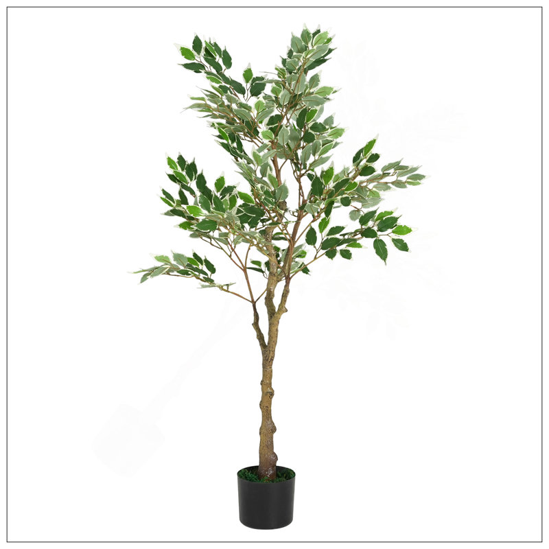 Ficus artificiel avec pot, H 51 po x l 31 po x P 31 po