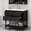 Black Bathroom Vanity With Sink 36" - Solid Wood Frame Construction. 4 Drawers. Ceramic Undermount Basin. Modern Look. Easy Assembly Required Black. Wood, Spacious Storage. Uncomplicated-1545783925