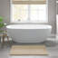 Tapis de bain réversible naturel 17 x 24 po, 3000 g/m², 100 % coton, confortable et antidérapant, à poils moyens de 0,5 po.