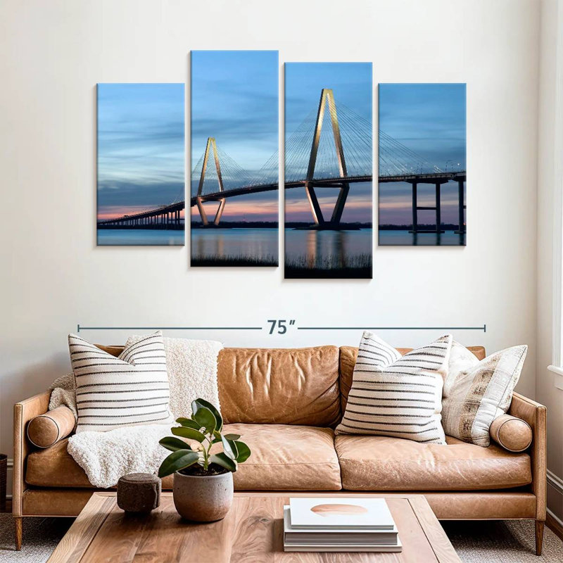 Lilie Ravenel Bridge à l'aube, H 42 po x l 68 po