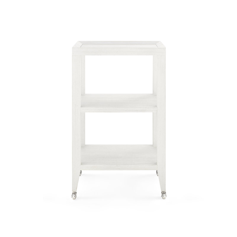 Martin Solid Wood End Table, Platinum Shimmer