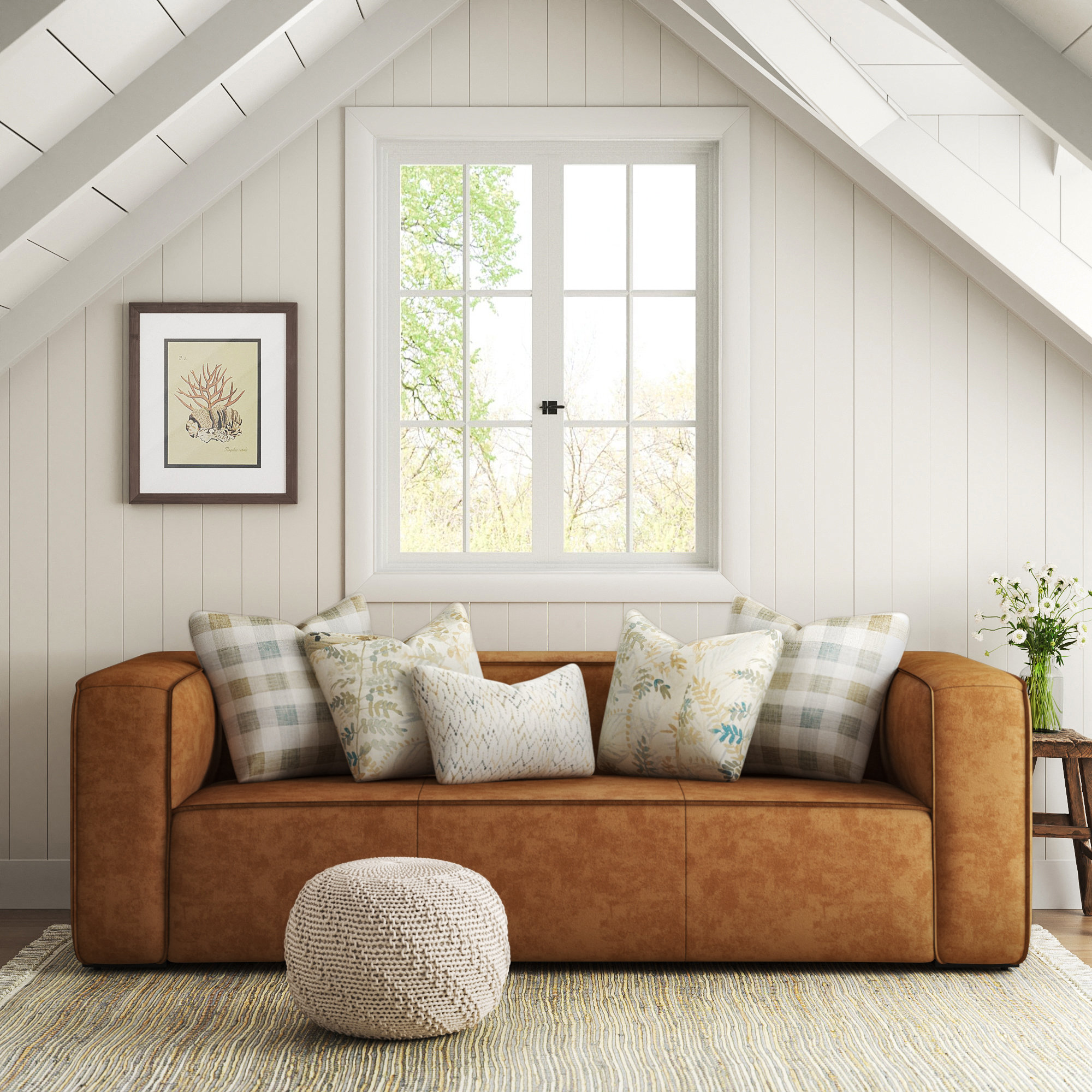 TOV Furniture Aurora 89.8" Faux Leather Tuxedo Arm Sofa & Reviews | Wayfair