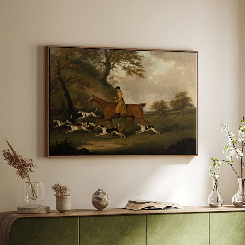 «Vintage Botanical - Cxxiv» sur toile, H 17 po x l 25 po x P 2 po, Toile encadrée noyer flottant
