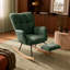 Chaise berçante à bascule Mid-Century moderne avec repose-pieds rétractable et dossier haut, chaise berçante décorative-668570772