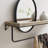 Metal Flat Mirror with Shelves-1727019371