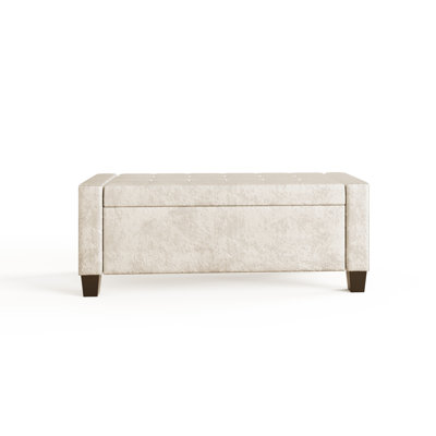 Velvet Upholstered Storage Bench